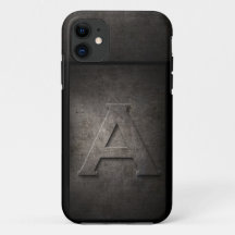 Grunge Metall Monogram för Him Iphone case