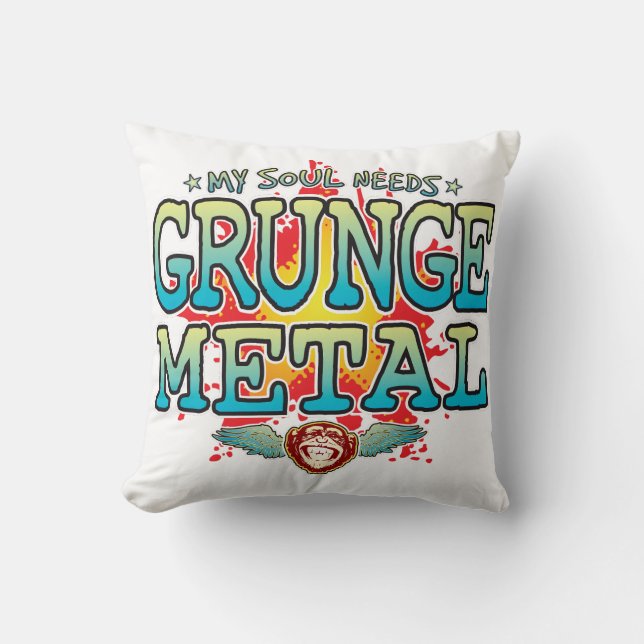 Grunge Metall Soul Cushion Kudde (Framsida)