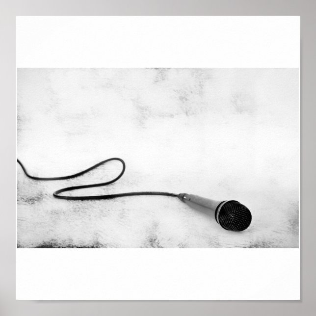 Grunge Microphone Poster (Framsidan)