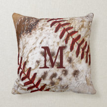 Grunge Monogram Dirty Basebollkudde