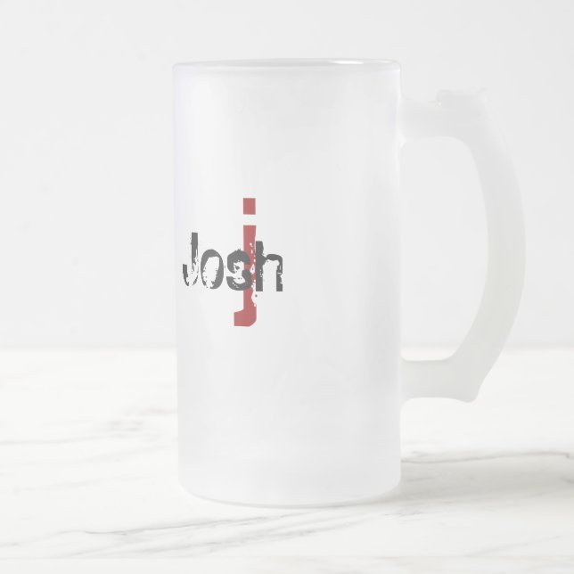 Grunge Monogrammed Frostat Ölglas (Höger)