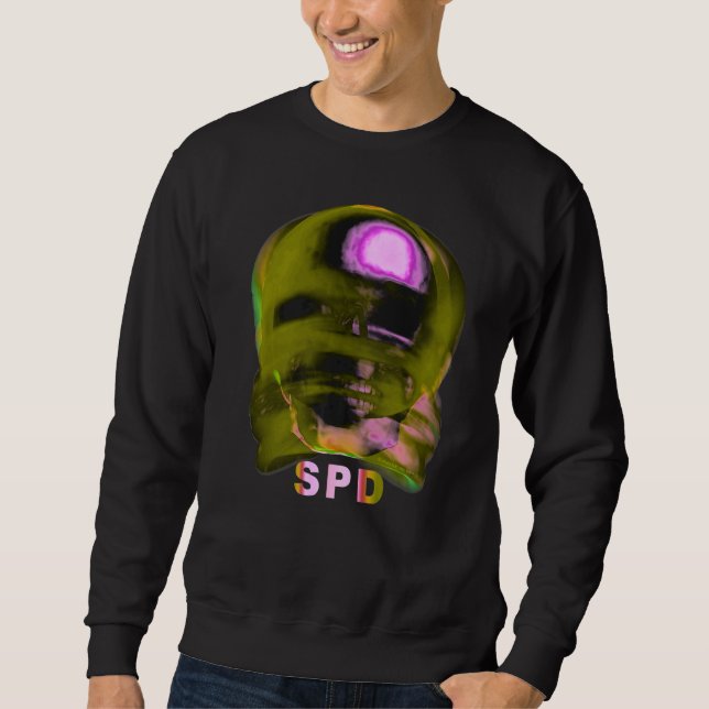 Grunge Monster Creature Lång Ärmad Tröja (Framsida)