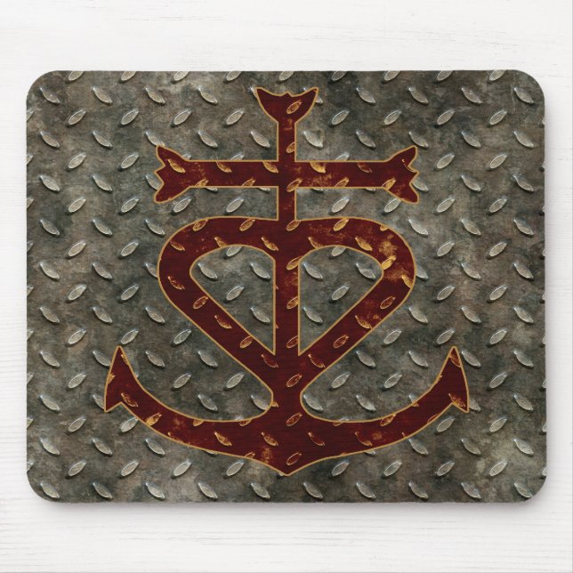 Grunge Mousepad för metall för trohoppvälgörenhet Musmatta (Framsidan)