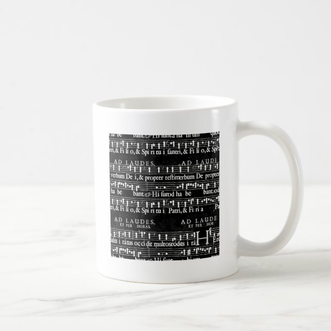grunge musik noter kaffemugg (Höger)