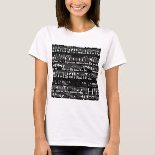 grunge musik noter tee shirt