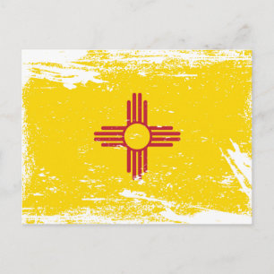 Grunge New mexico Flagga Vykort