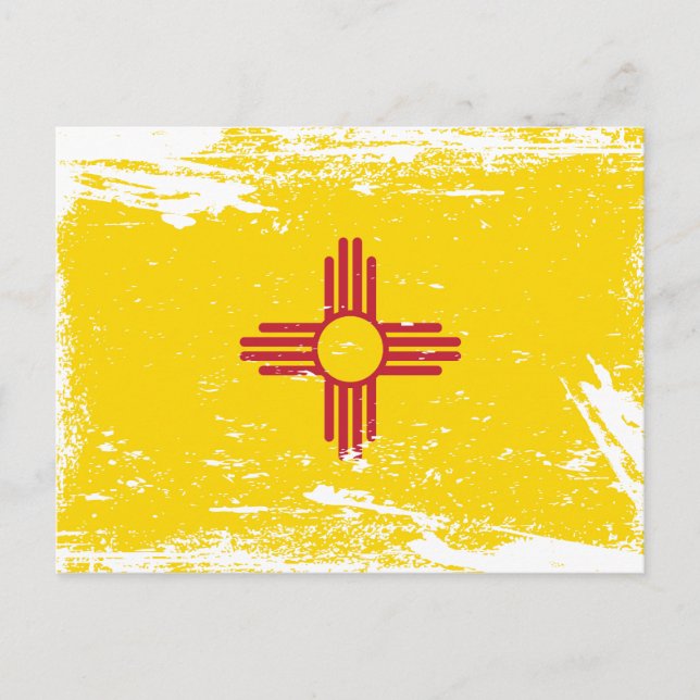 Grunge New mexico Flagga Vykort (Framsida)