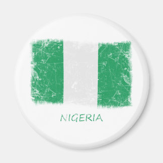 Grunge Nigeria Flagga Magnet