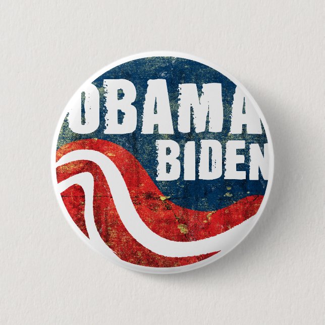 Grunge Obama Biden knäppas Knapp (Framsida)