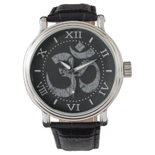 Grunge OM Symbol Spirituality Yoga Dial Armbandsur