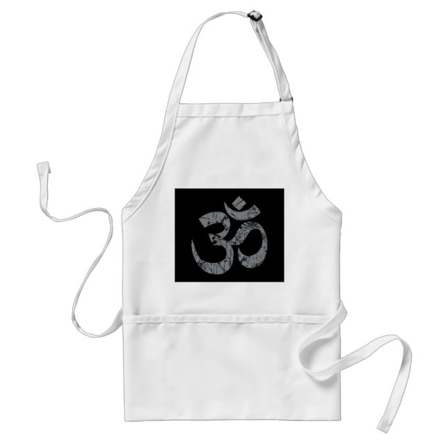Grunge OM Symbol Spirituality Yoga Förkläde (Framsidan)