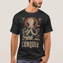 Grunge Östra Octopus | Sea Creature Porträtt T Shirt