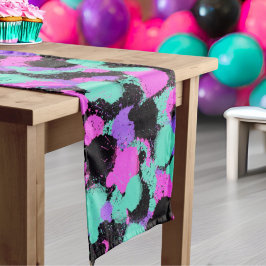Grunge Paint Splatter Rosa Lila Teal Birthday
