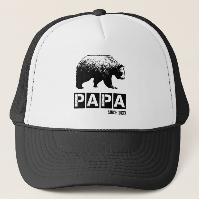 Grunge Pappa Bear sedan Fathermeds Black Keps (Framsida)