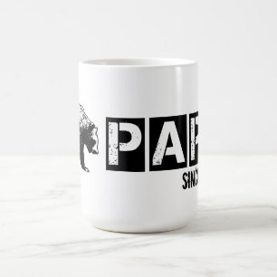 Grunge Pappa Björn Sedan 2014, Svart Kaffemugg