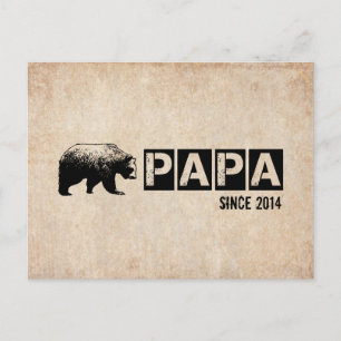 Grunge Pappa Björn Sedan 2014, Svart Vykort