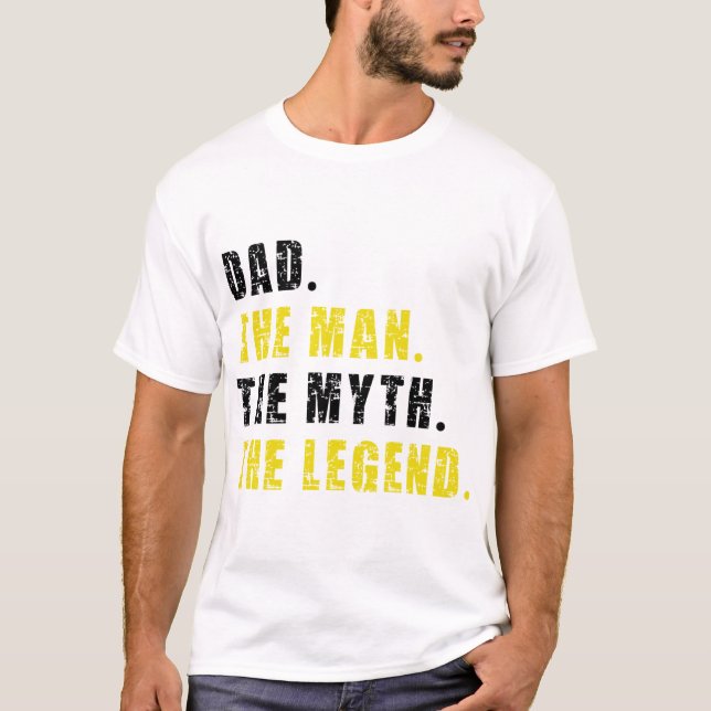 Grunge Pappa, mannen, myten, legenden T Shirt (Framsida)