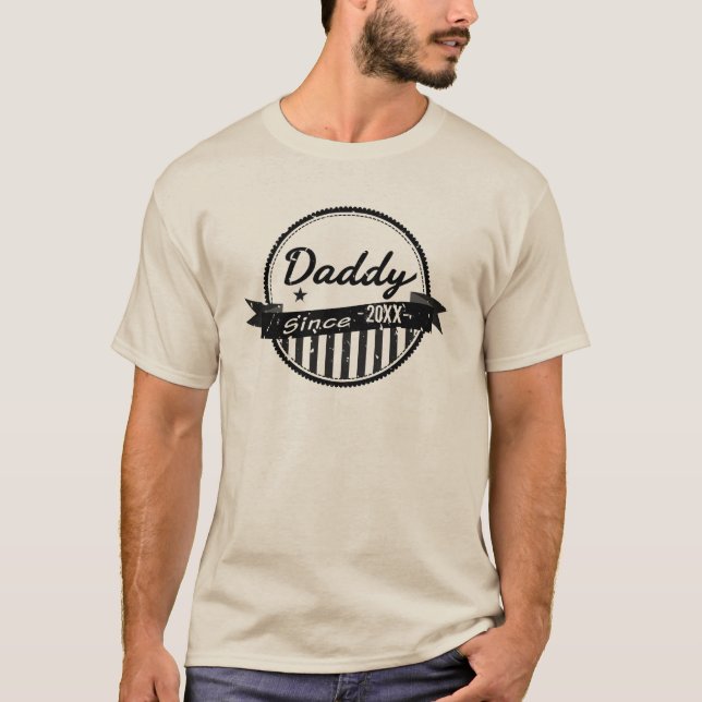 Grunge Pappa Sedan År Banner Cirkel Tröja (Framsida)