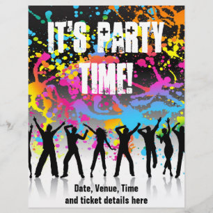 Grunge party flygare reklamblad