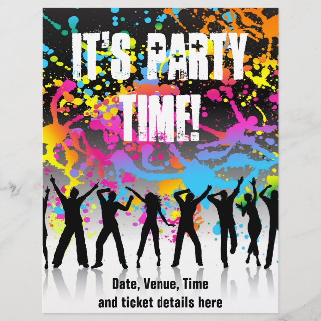 Grunge party flygare reklamblad (Framsidan)