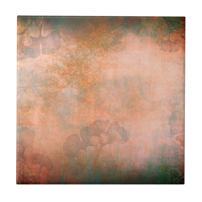 Grunge Patina vintage bakgrund Keramic Tile Kakelplatta (Framsidan)