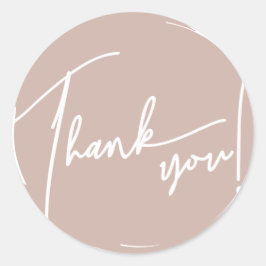 Grunge-penselcirkel Kalligrafi Tack Runt Klistermärke