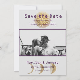 Grunge Photo Lila Zodiac - platta Spara datum Datumet