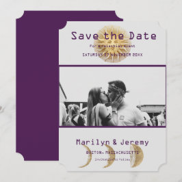 Grunge Photo Lila Zodiac - platta Spara datum Datumet