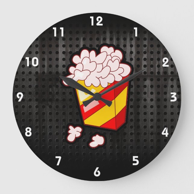 Grunge Popcorn Stor Klocka (Framsida)