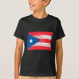 Grunge Puerto Rican flag T Shirt