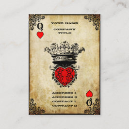 Grunge Queen of Hearts Visitkort