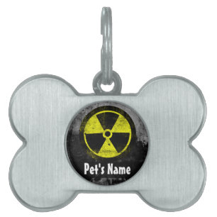 Grunge Radioactive Symbol ID-bricka Husdjur