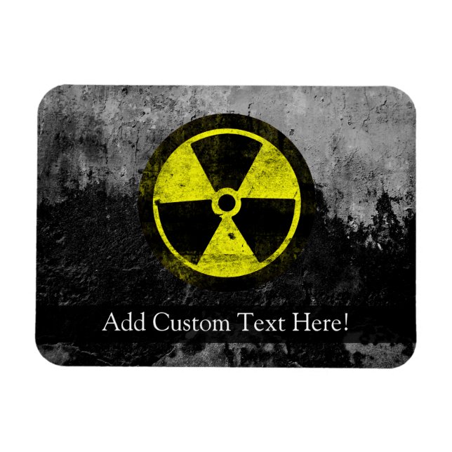 Grunge Radioactive Symbol Magnet (Horisontell)