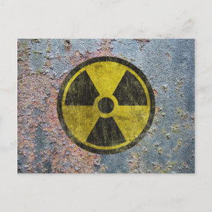 Grunge Radioactive Symbol Vykort
