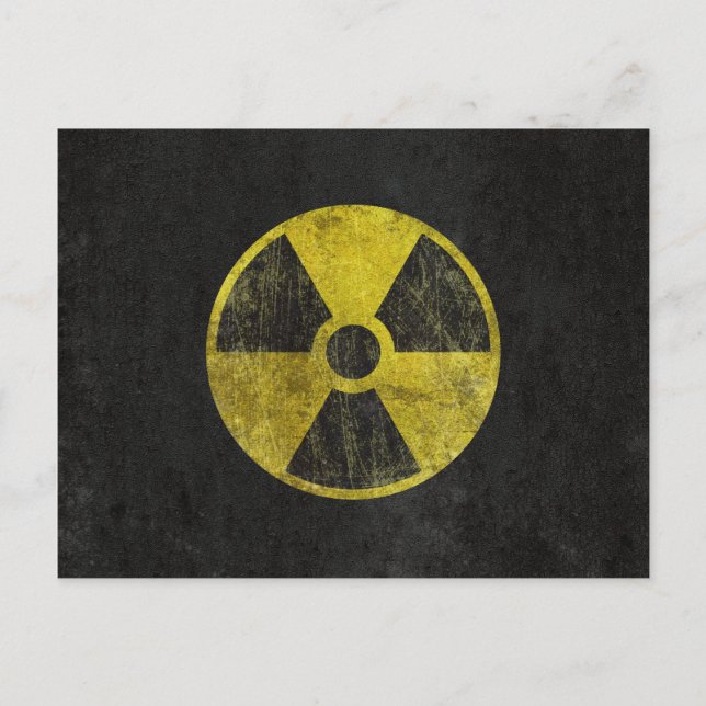Grunge Radioactive Symbol Vykort (Framsida)