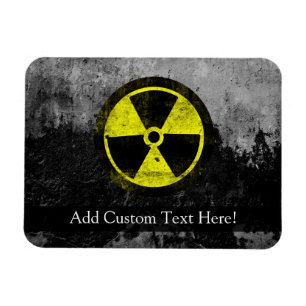 Grunge Radioaktiv symbol Magnet