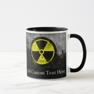 Grunge Radioaktiv symbol Mugg