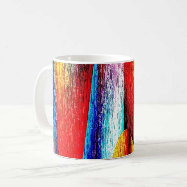 Grunge Rainbow Kaffemugg (Framsida vänster)