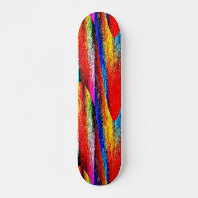 Grunge Rainbow Mini Skateboard Bräda 18,5 Cm (Framsida)
