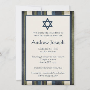Grunge Rand Pub Mitzvah-inbjudan Inbjudningar