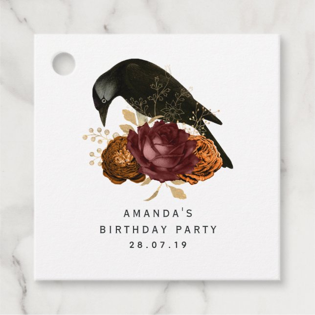 Grunge Ravenwood Gothic Fantasy Gåvor Etiketter (Framsida)