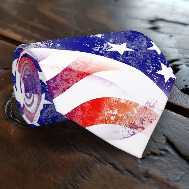Grunge Red White och Blue USA flagga Patriot Tie Slips (Skapare uppladdad)