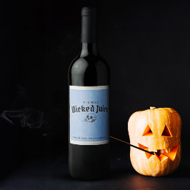 Grunge Retro Black Halloween fest Vinflaska Etikett