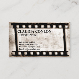 Grunge Retro Film Movie Maker/Director Visitkort