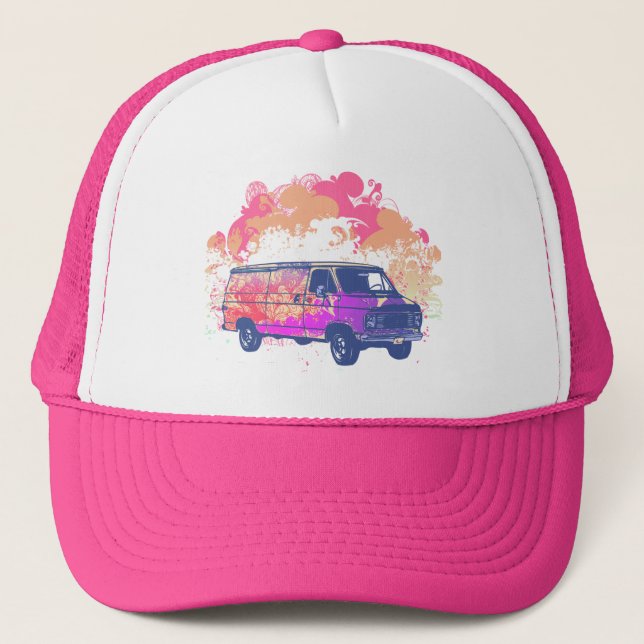 grunge retro hippie skåpbil keps (Framsida)