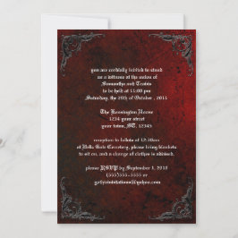 Grunge Ro Damask-inbjudan till gotik Inbjudningar