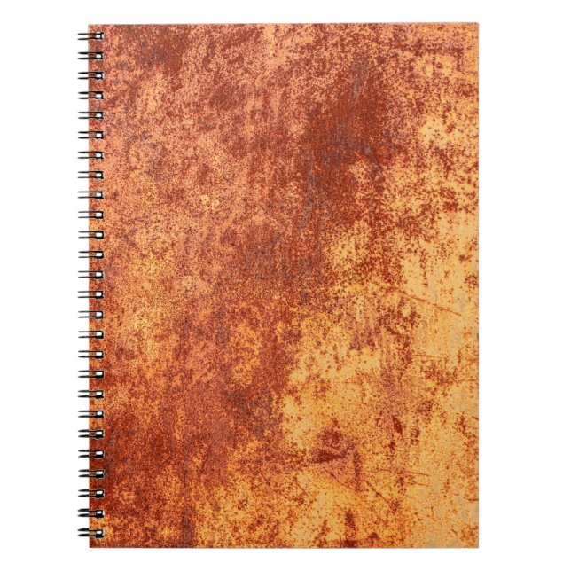 Grunge rusted metall struktur, rost och oxiderat m anteckningsbok (Framsidan)