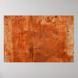 Grunge Rusted metall struktur. Rustkorrosion och o Poster