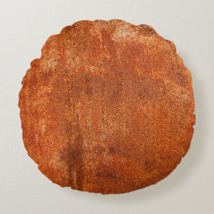 Grunge Rusted metall struktur. Rustkorrosion och o Rund Kudde