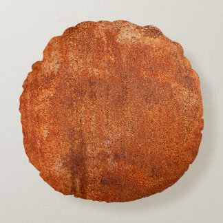 Grunge Rusted metall struktur. Rustkorrosion och o Rund Kudde